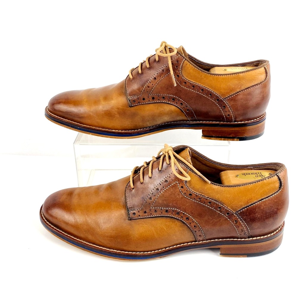 Johnston & Murphy Leather Saddle Oxfords Men's 9.5 Brown & Tan Conard Brogue 43